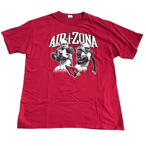 Arizona Cardinals NFL Red 2009 Warner Fitzgerald Tee Shirt Hall of Famers
